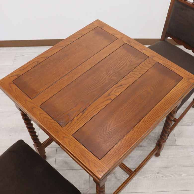 伸長式ダイニングテーブル 60cm~100cm オーク モダン 605-284