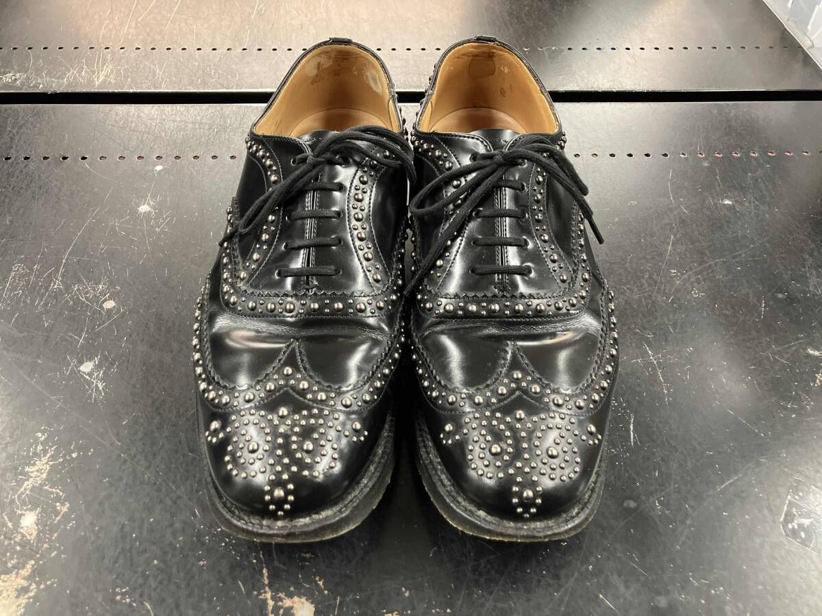 Church’s Burwood Black Polished Binder ﾁｬｰﾁ ﾊﾞｰｳｯﾄﾞ ﾎﾟﾘｯｼｭﾄﾞﾊﾞｲﾝﾀﾞｰ 6.5 ﾌﾞﾗｯｸ