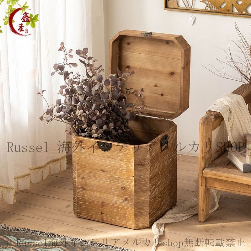 vintageサイドテーブル/収納box サイドテーブル ヴィンテージ レトロ風