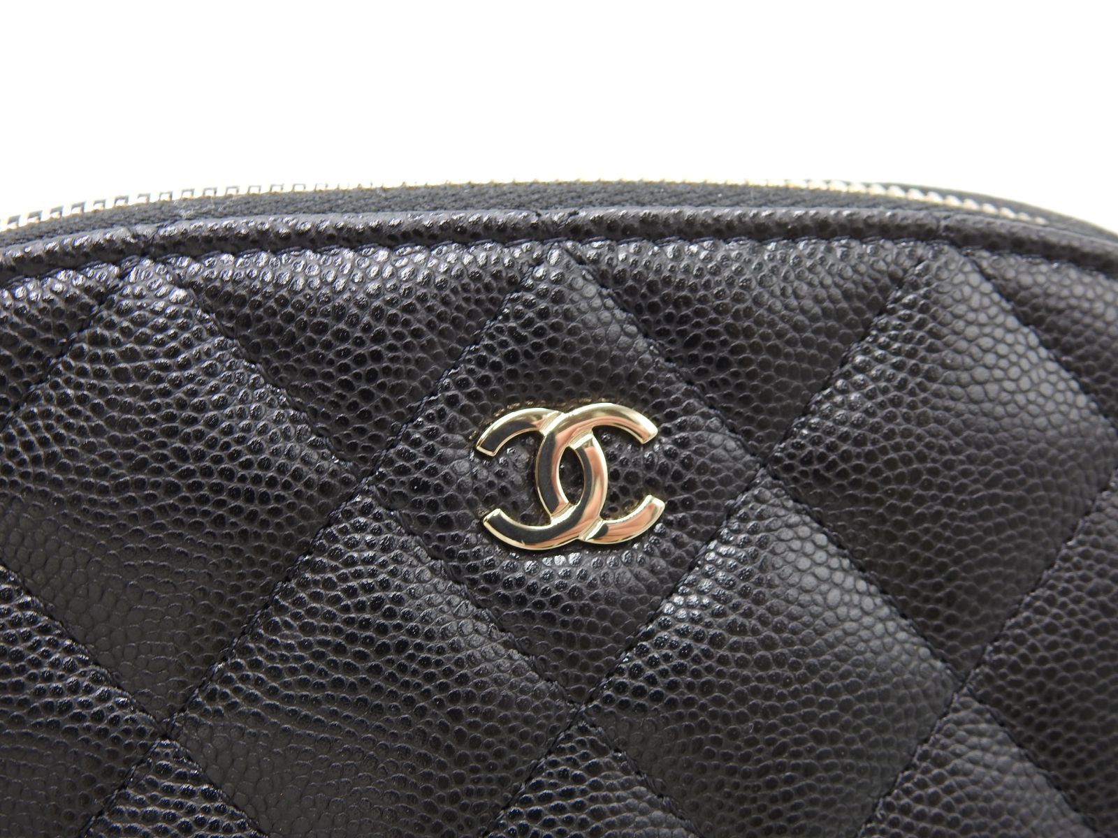 シャネル ココマーク マトラッセ ポーチ 小物入れ 化粧ポーチ キャビア  