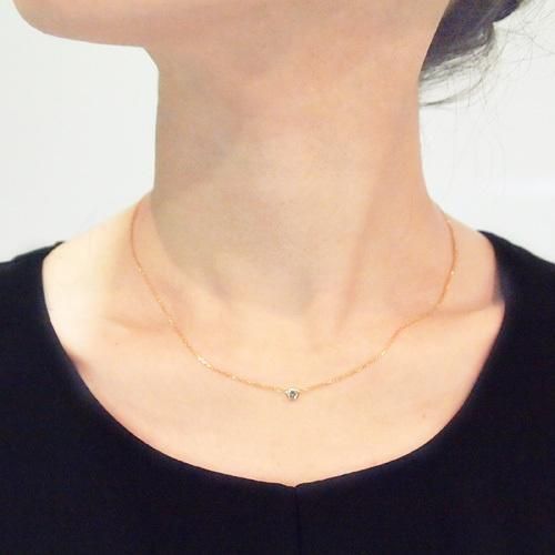 ダイヤモンド ネックレス K18 0.25ctup H SI 3EX H&C