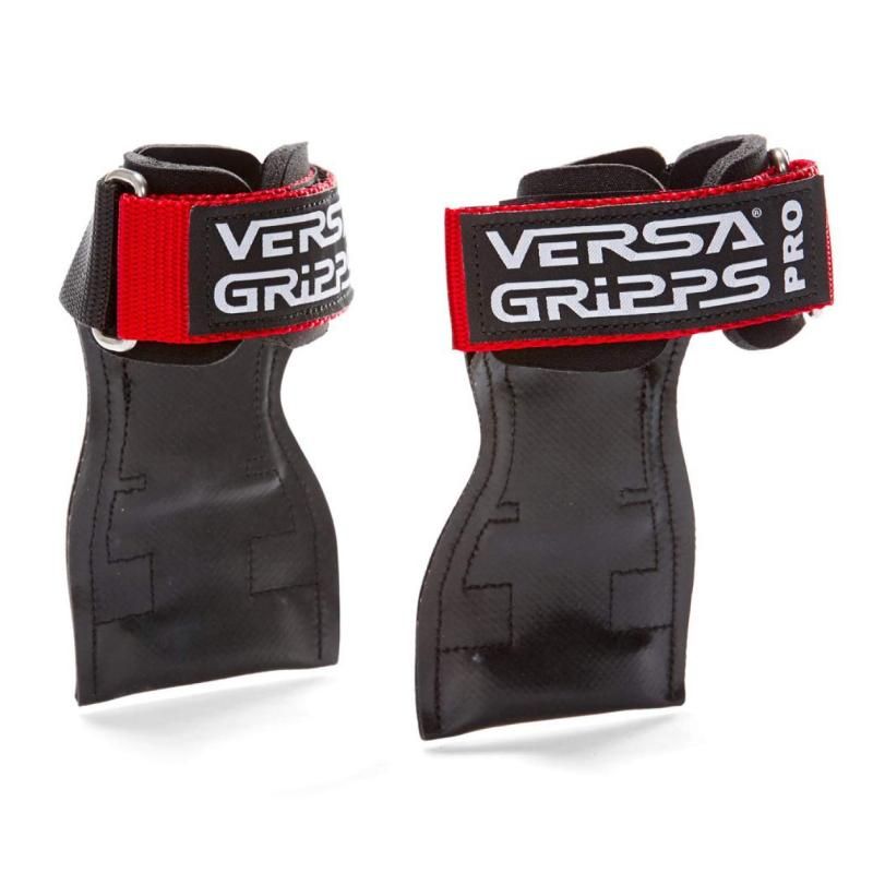 Versa Gripps PRO パワーグリップ 筋力トレーニング・リストラップ made in the USA (Royal Red/赤， R/L-18.1-20.5cm)