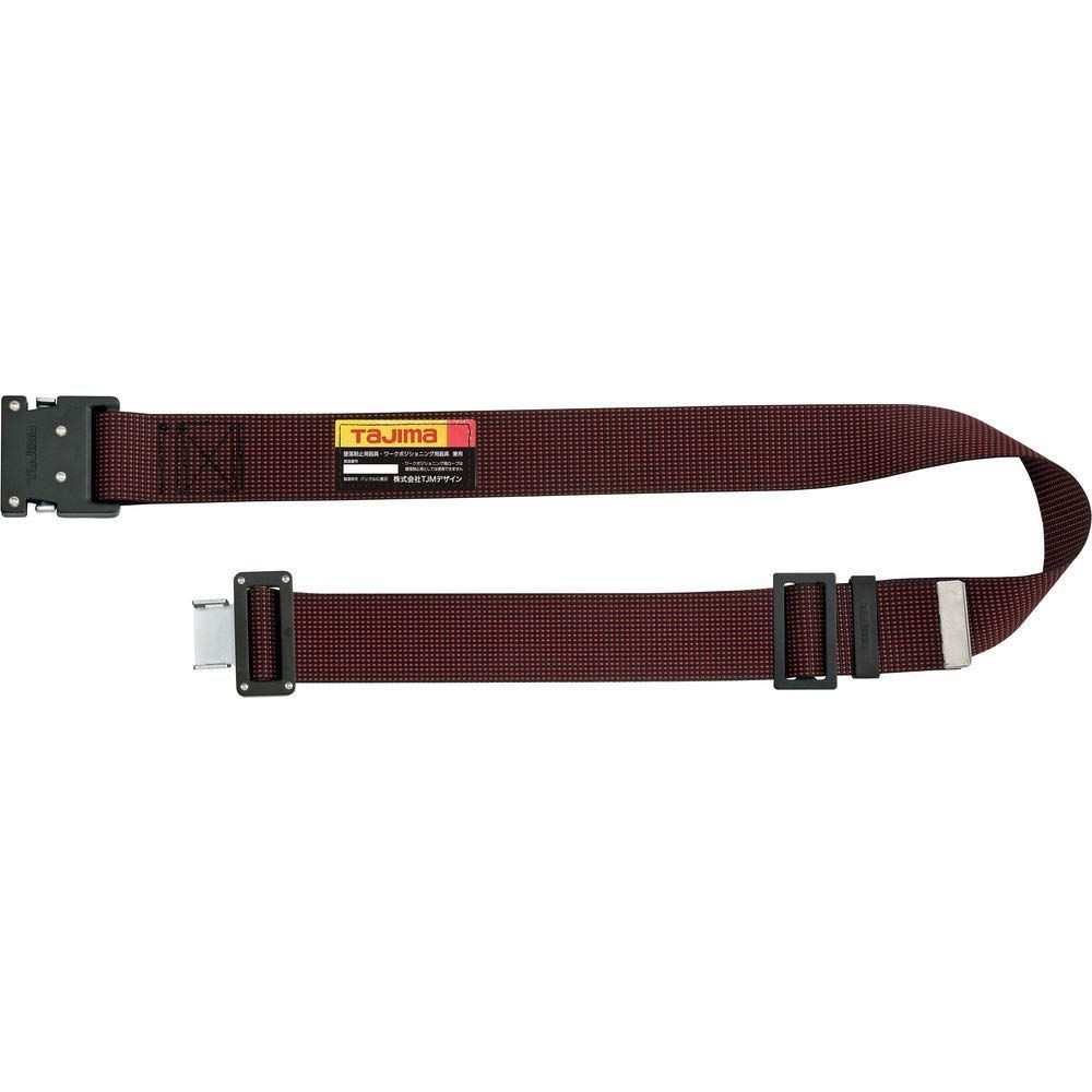 商品 ドット赤 胴ベルトMサイズ BWM125-DRE 長さ125cm 新規 全帯 衝撃や耐久に強い鍛造ワンタッチバックル タジマ 腰の強い特厚ナイロンベルト