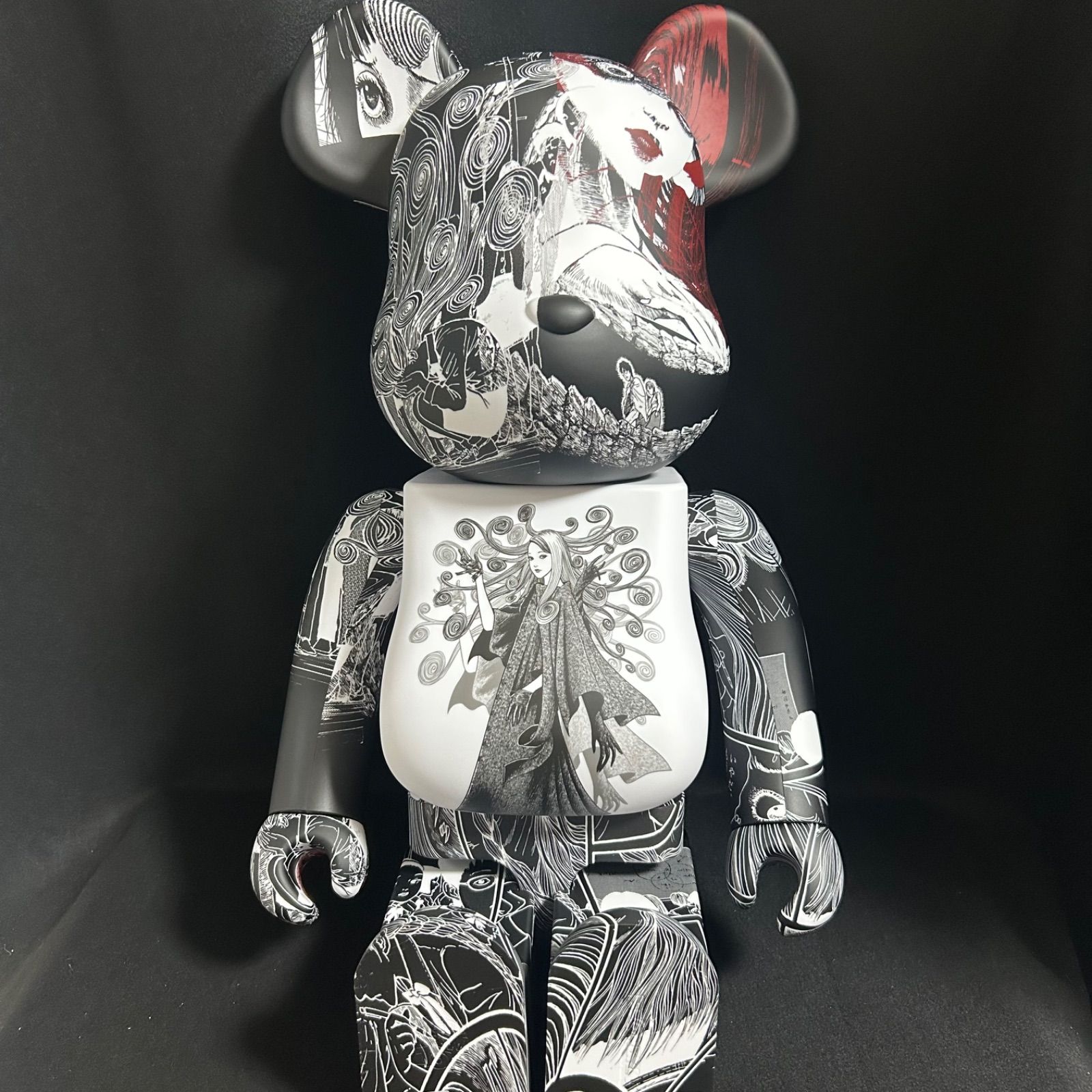 BE RBRICK S YTE×Junji Ito UZUMAKI ベアブリック 伊藤潤二 うずまき 1000% 全高約700mm フィギュア