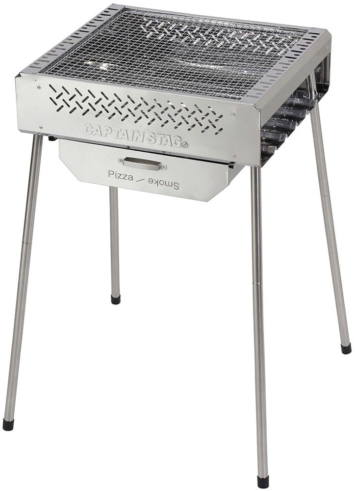 キャプテンスタッグ CAPTAIN STAG アウトドア 7Way マルチ ファイアグリル グリル コンロ BBQ バーベキュー キャンプ ステンレス 組み立て 簡単 UG0069 -