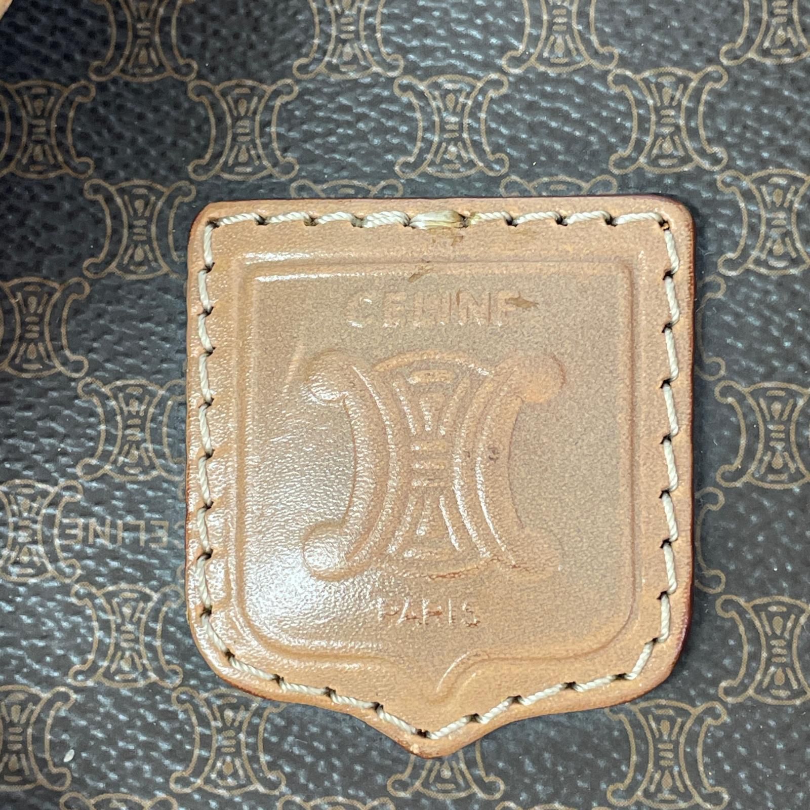 【美品】CELINE セリーヌ ボストンバック マカダム モノグラム ブラウン CELINE マカダムモノグラムボストン(ヴィンテージバッグ