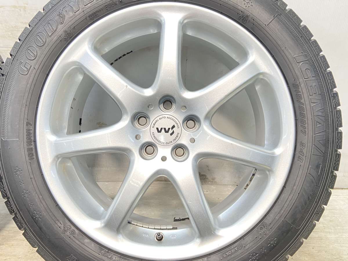 215/55R17 グッドイヤー アイスナビ 7 スバル純正 17x7.0 55 100-5穴