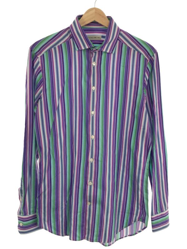 美品　ETRO 　エトロ　ブルーストライプ　 3ボタンジャケット　Sサイズ brand-td-store_t16-st31010