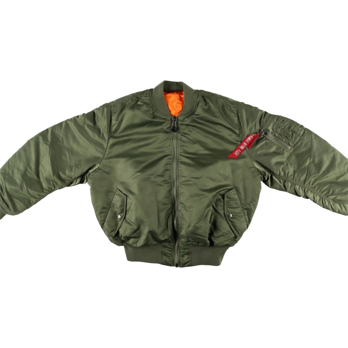 古着 民間品 アルファ ALPHA MA-1タイプ 中綿入り ミリタリー フライトジャケット USA製 メンズL相当 /eaa535869