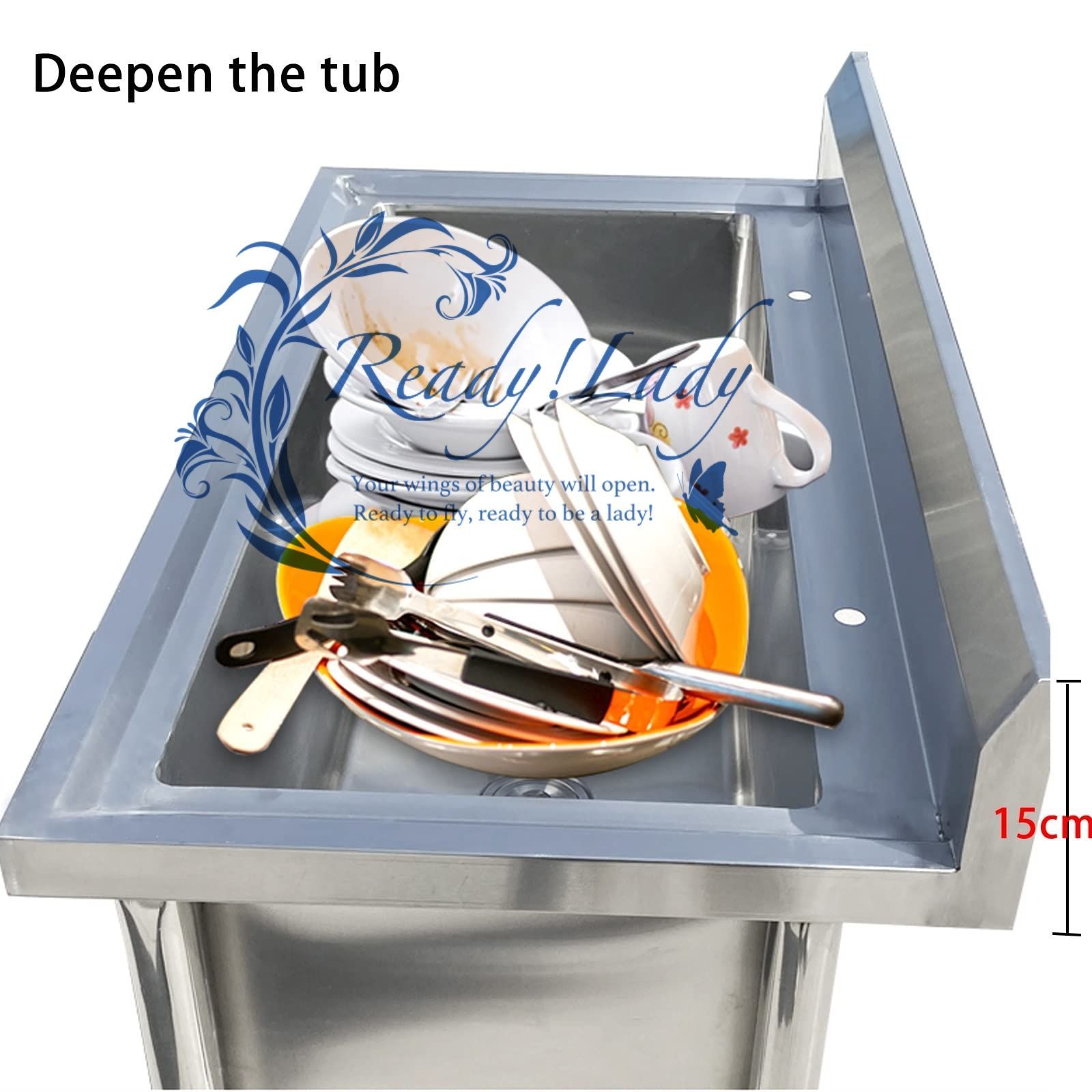 蛇口付き 台所の流し台