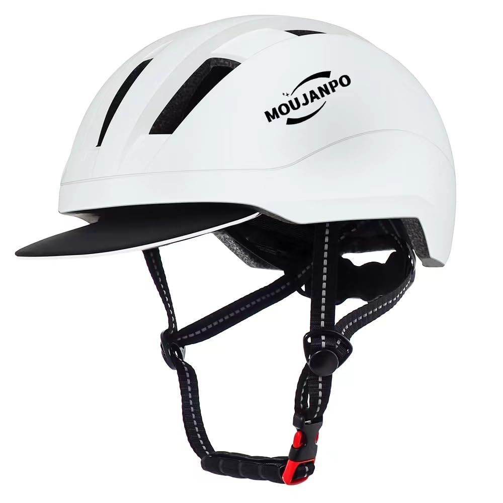 【特価セール】MOUJANPO 自転車ヘルメット 大人用 CE:EN1078安全基準認証 日差し除けのつば付きヘルメットデザイン 超軽量ロードバイク ヘルメット おしゃれ 耐衝撃 通気性 高剛性 サイズ調整可