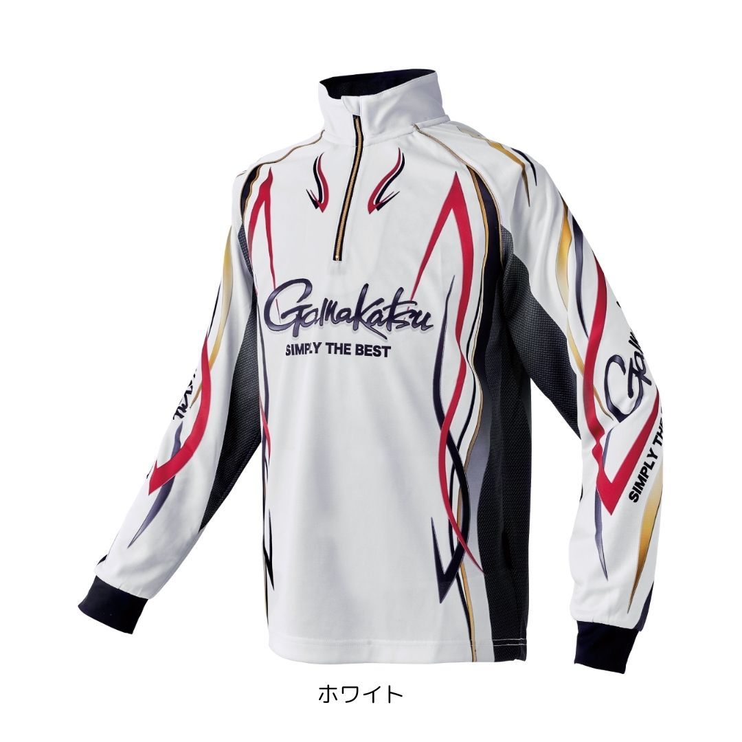 GM3734 2WAYプリントジップシャツ(長袖) #3Lサイズ #ホワイト