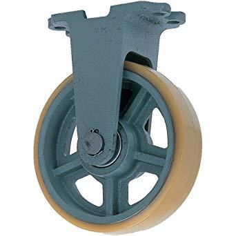 2営業日で発送 UHBK250X75ヨドノ 鋳物重荷重用ウレタン車輪固定車付き UHBーk250X758353233