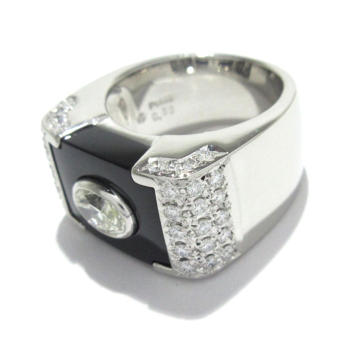 田崎真珠/TASAKI(タサキシンジュ) リング美品  - Pt900×ダイヤモンド×黒 0.68ct/0.57ct