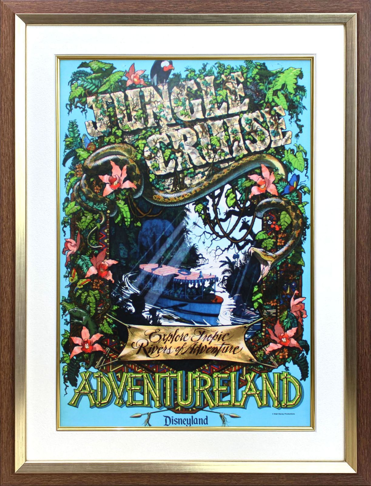 ディズニー アドベンチャーランド|ジャングル クルーズ 展示用フック付ポスター テーマパークポスター 発送目安10〜15営業日