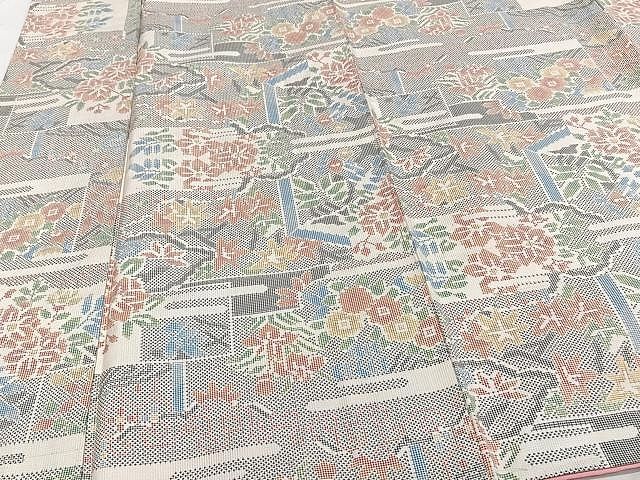 平和屋着物○本場大島紬 7マルキ 笹竹文 正絹 逸品 未使用 DAAS2221tw