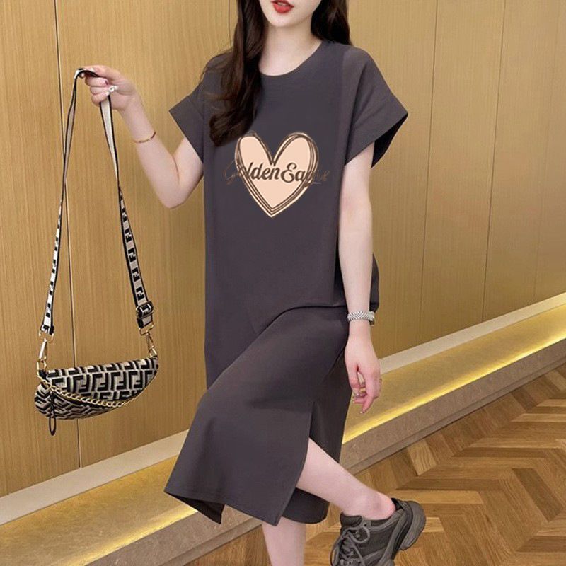 セオリー Tシャツワンピース クルーネック 半袖 ロング ブラック ビーズトリムクルーネック／7分袖・ドゥクラッセTシャツ/40代50