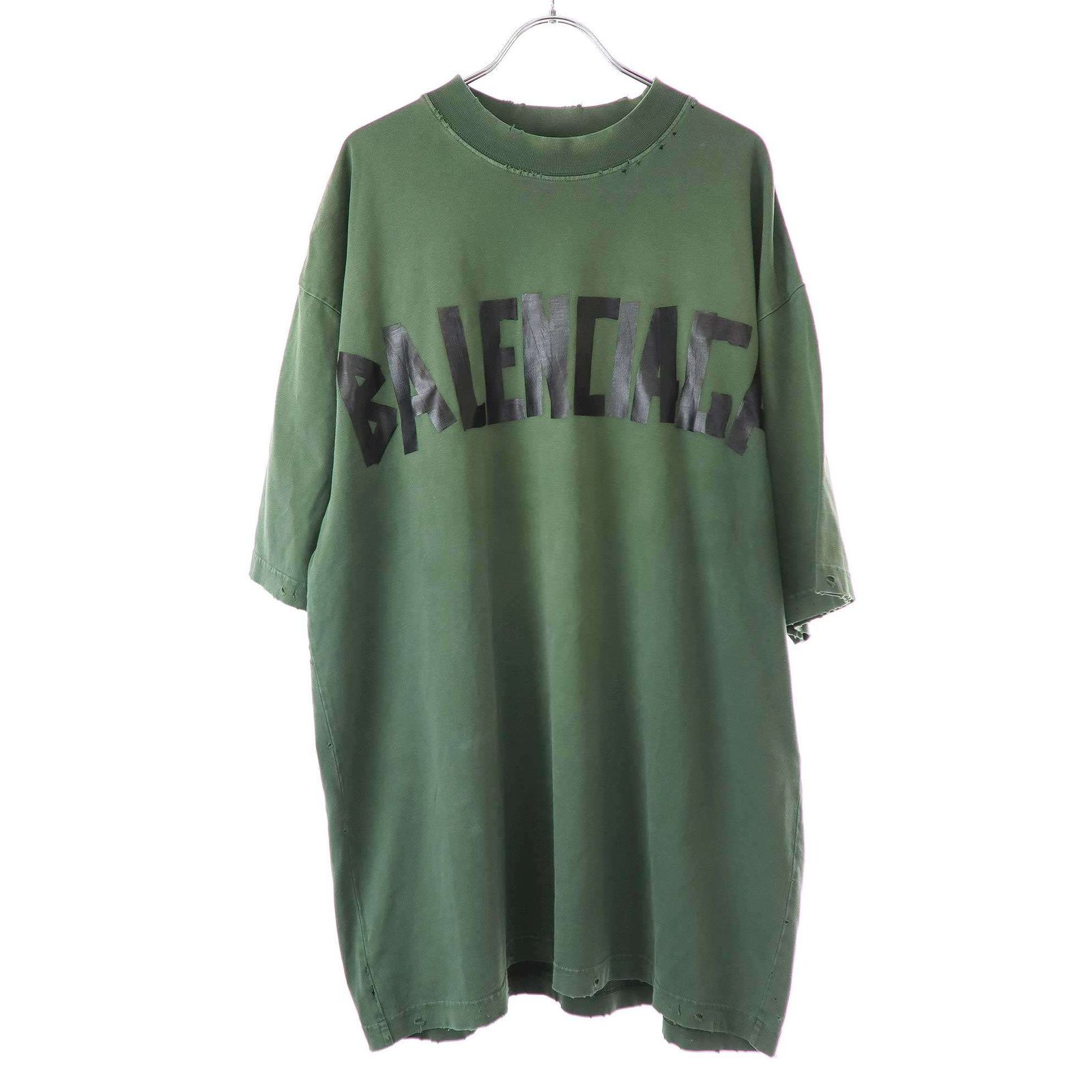 BALENCIAGA バレンシアガ Tape Medium Fit T-Shirt テープロゴTシャツ