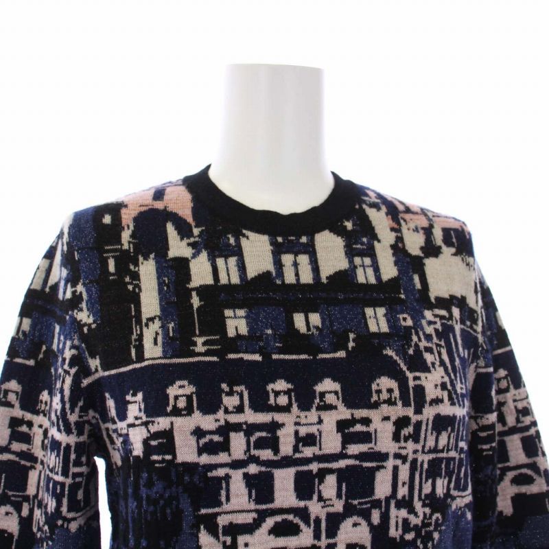 シャネル CHANEL 21A ジャガードカシミヤニット クルーネック 長袖  