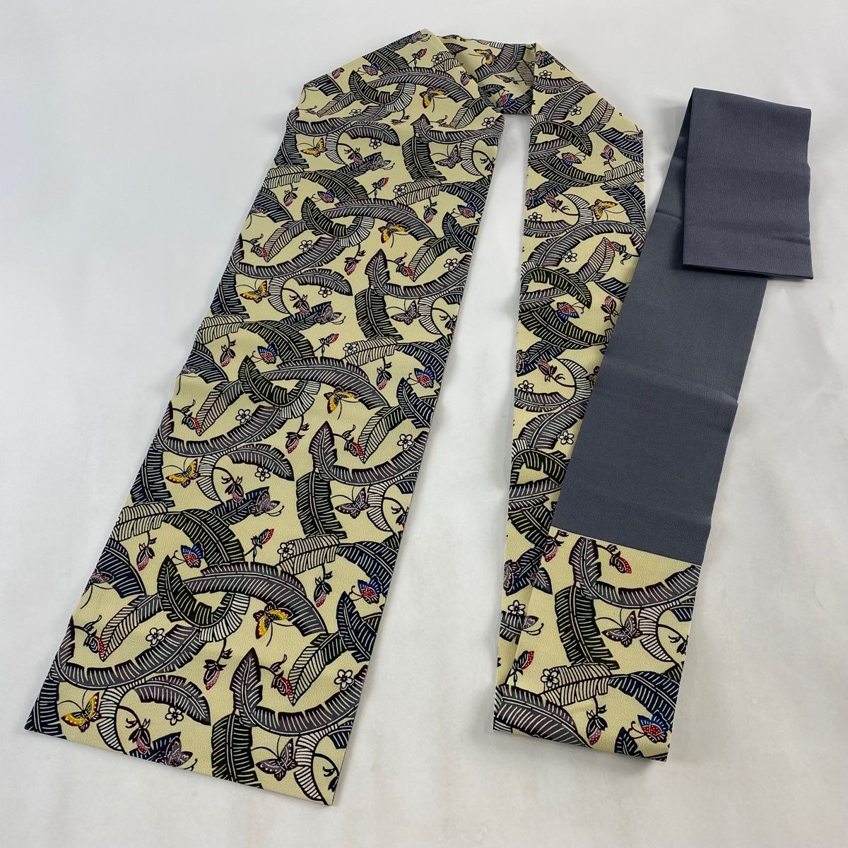 平和屋本店□極上 藤山千春 九寸名古屋帯 草木染 間道 逸品