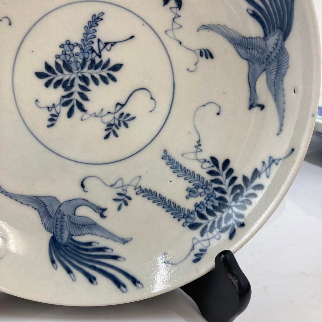 時代　鍋島焼　鳳凰図　櫛目高台　大皿5枚　タサチ　東な6-0603② 時代 鍋島焼 鳳凰図 櫛目高台 大皿5枚 タサチ 東な6-0603②