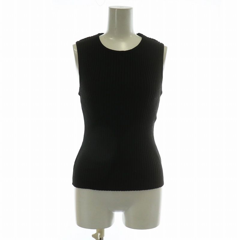 シャネル CHANEL 98P リブ ニット タンクトップ ノースリーブ