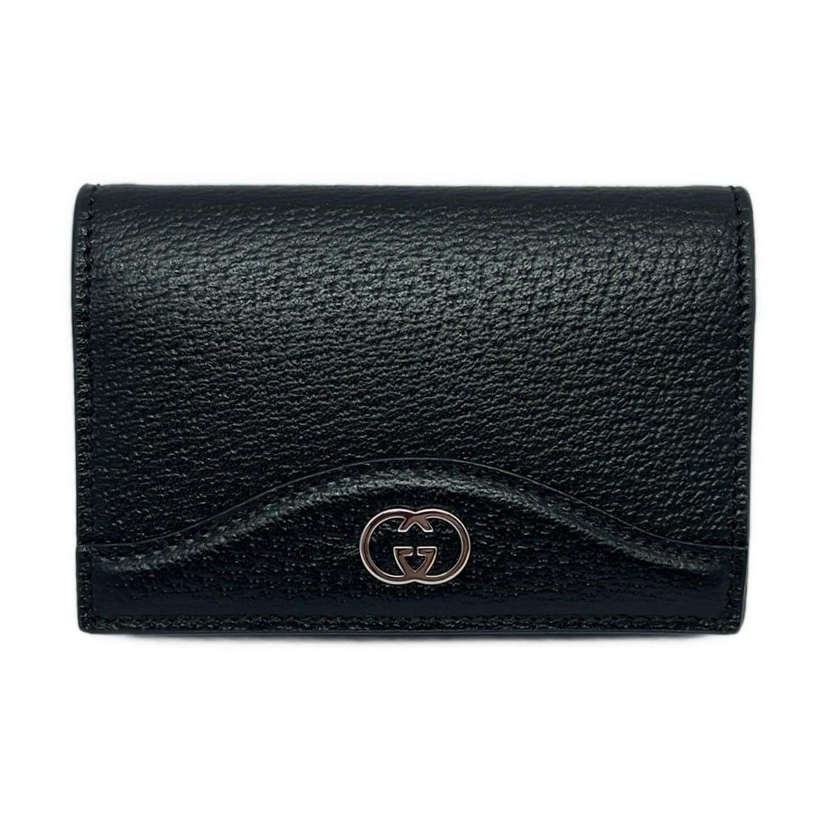 GUCCI グッチ カードケース インターロッキングG 739425 黒 レザー