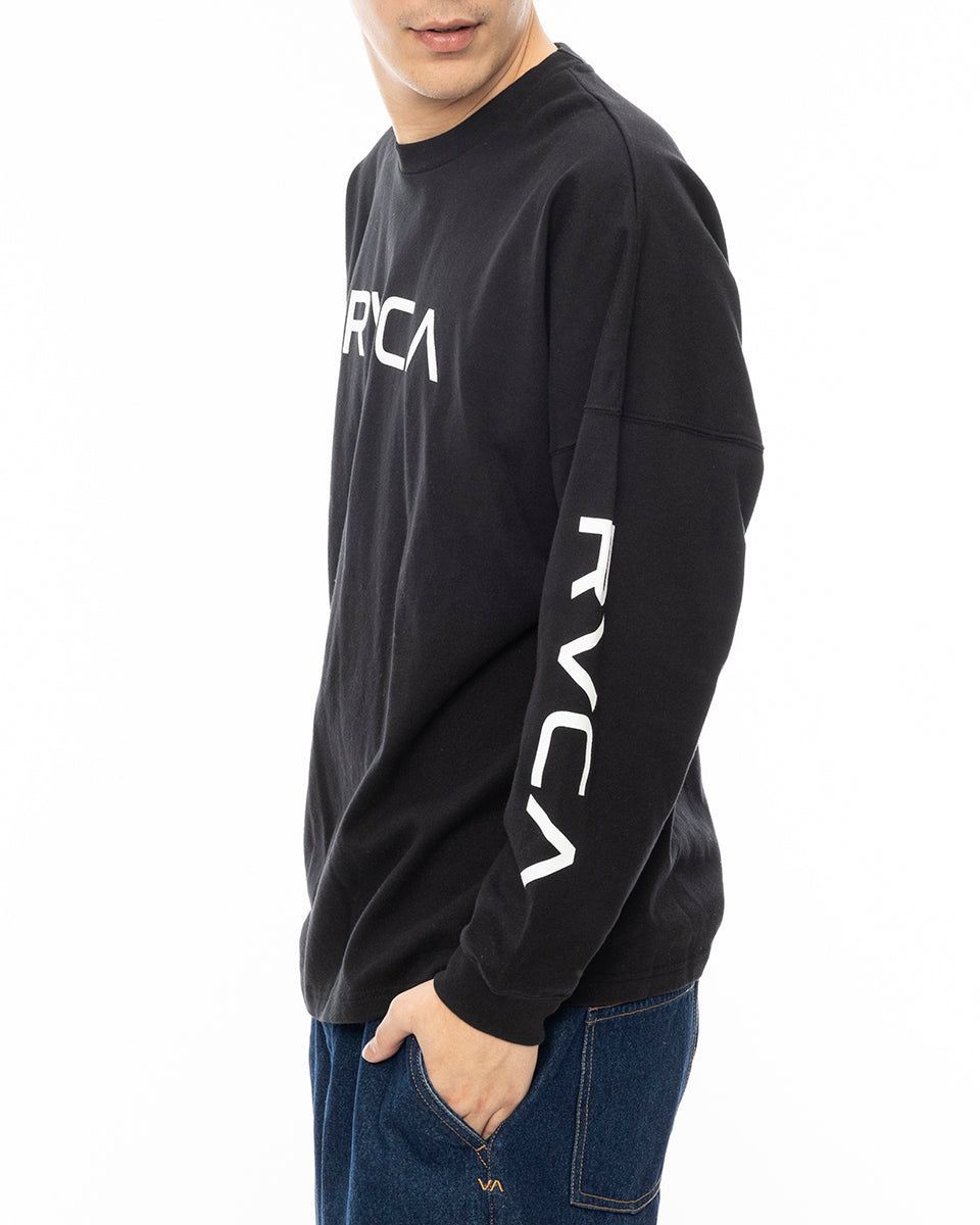 2024秋冬 新品【RVCA/ルーカ/ルカ】BIG RVCA LT ロンＴ BLK メンズ BE042059