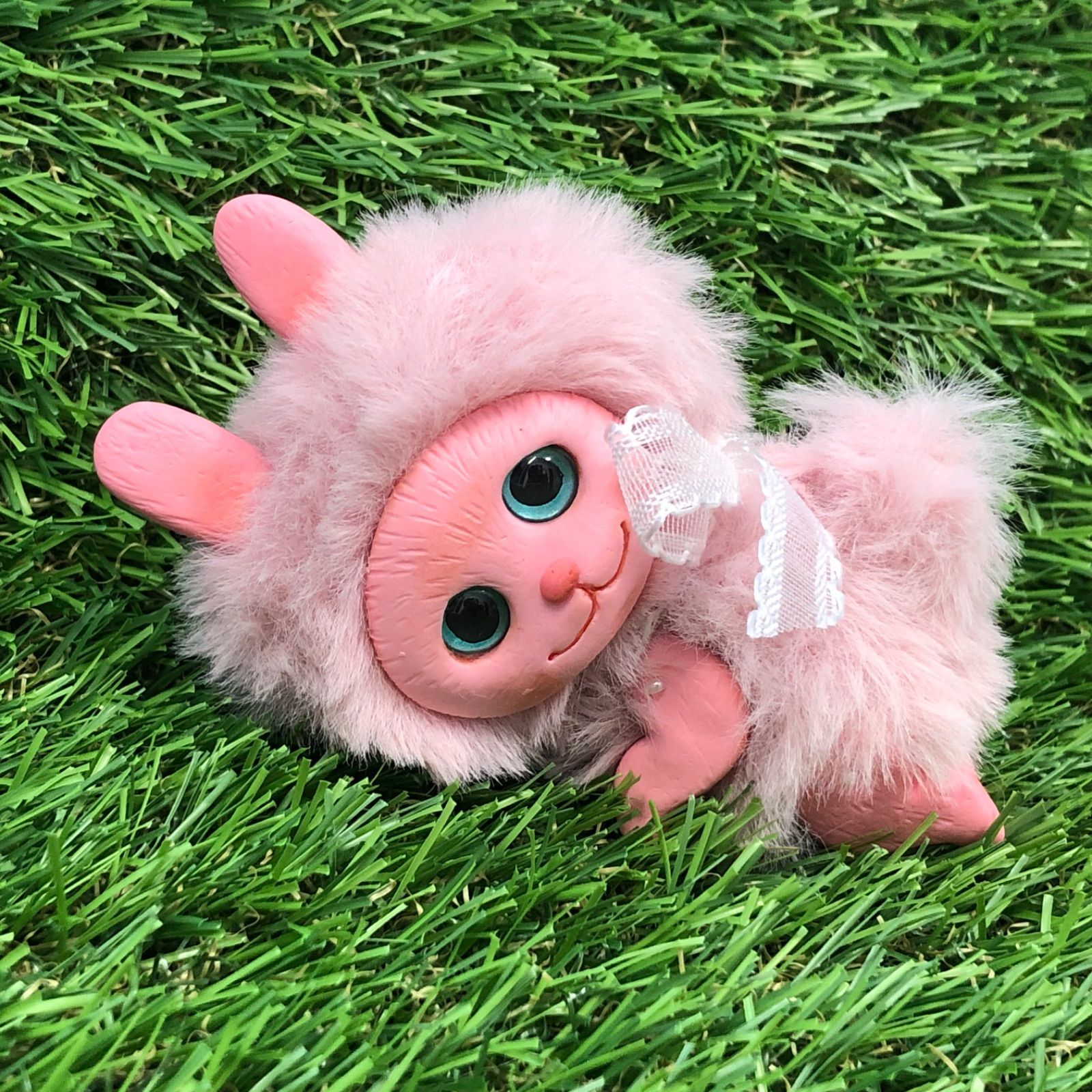 Reserved】ピンクのふわふわうさぎパトリシアちゃんモフィーくん