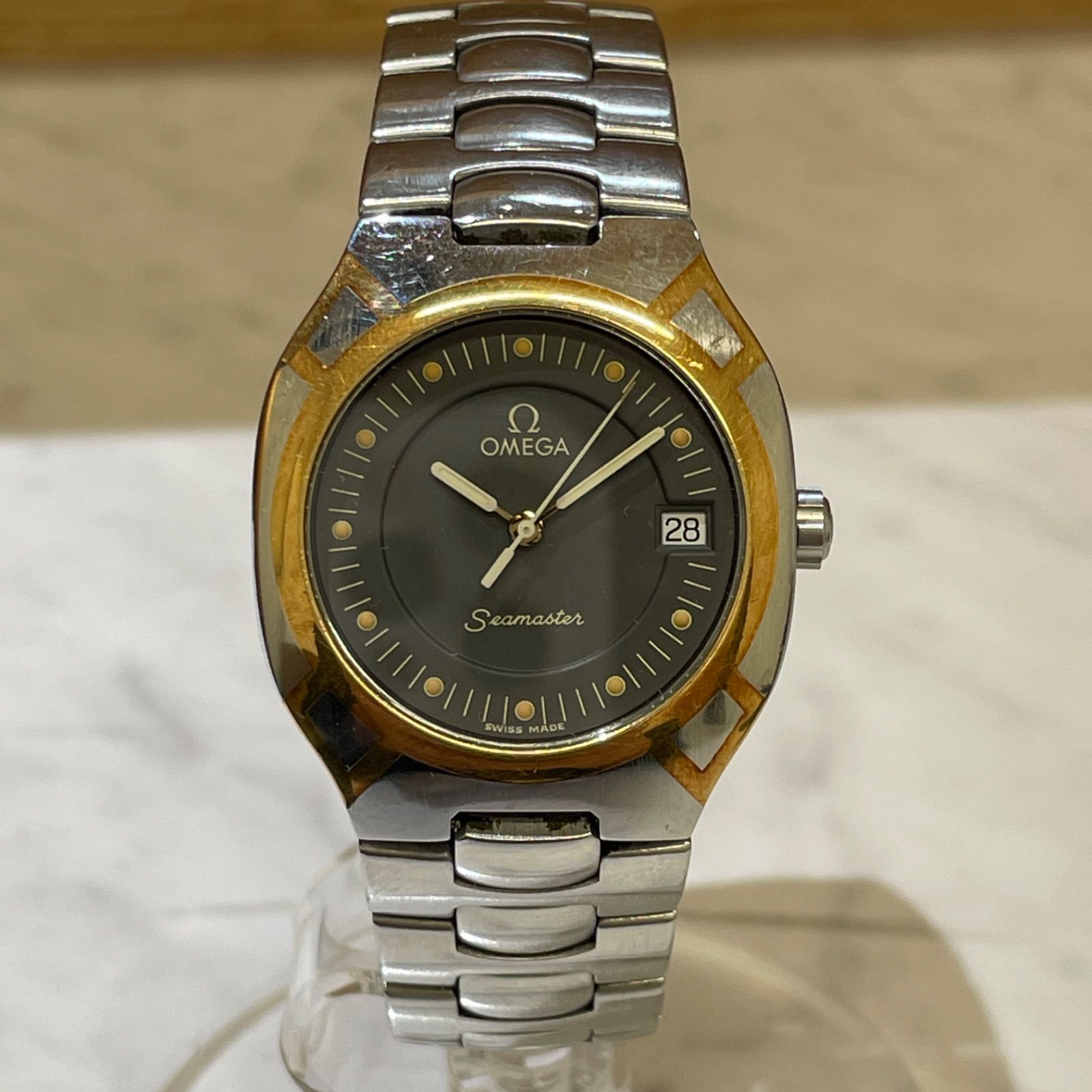 ポラリス シーマスター オメガ クオーツ OMEGA コンビ YGP⁄TITANE SS 