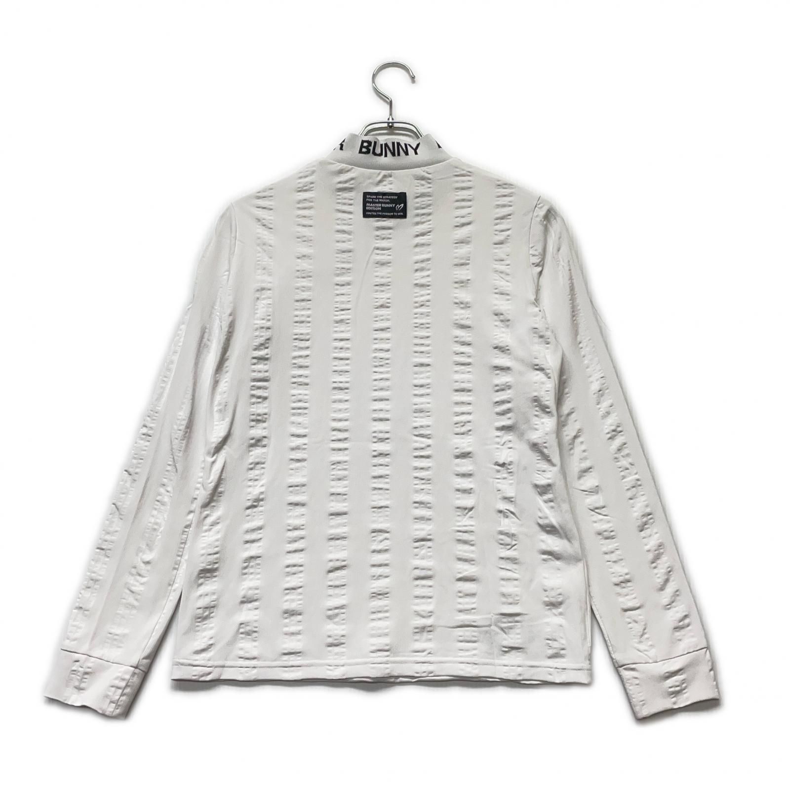 レディース マスターバニーエディション MASTER BUNNY EDITION 長袖シャツ 0 S 白 ホワイト モックネック ストライプ