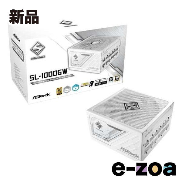 ASRock  アスロック Steel Legend ホワイト 1000W電源 80PLUS認証 Gold SL-1000GW (2641874)