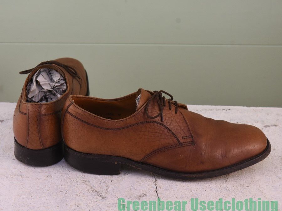 Y403 イギリス製 Savile Row ビジネスシューズ プレーントゥ 茶 メンズ 10 28cm