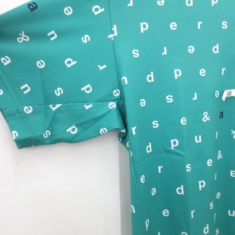 アンパスィ and per se ゴルフ スポーツウエア ポロシャツ 半袖 ボタン