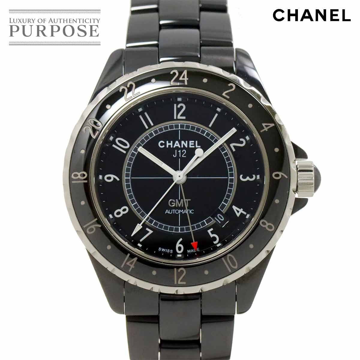 シャネル CHANEL J12 GMT 41mm H2012 メンズ 腕時計 デイト ブラック 