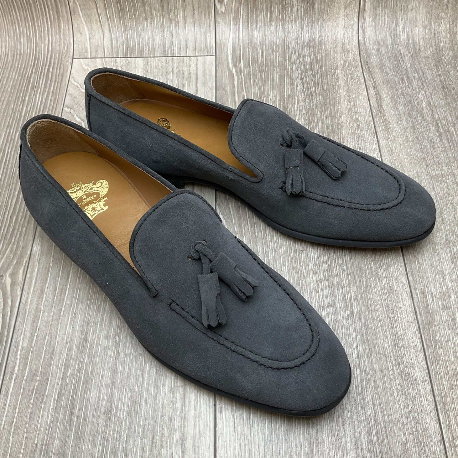 Orobianco◆タッセルローファー◆グレー◆オロビアンコ紳士革靴イタリア製スリッポン0125GRIGIO