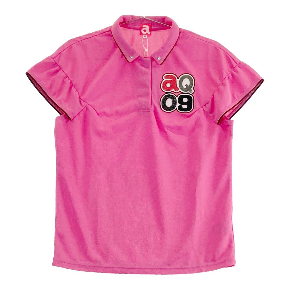 サイズ 38 ARCHIVIO アルチビオ 袖フリル 半袖ポロシャツ ピンク系 240101526143 ゴルフウェア レディース ストスト