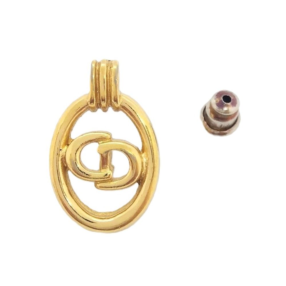 人気ブラドン クリスチャンディオール Christian Dior CDロゴ ピアス【中古 アクセサリー