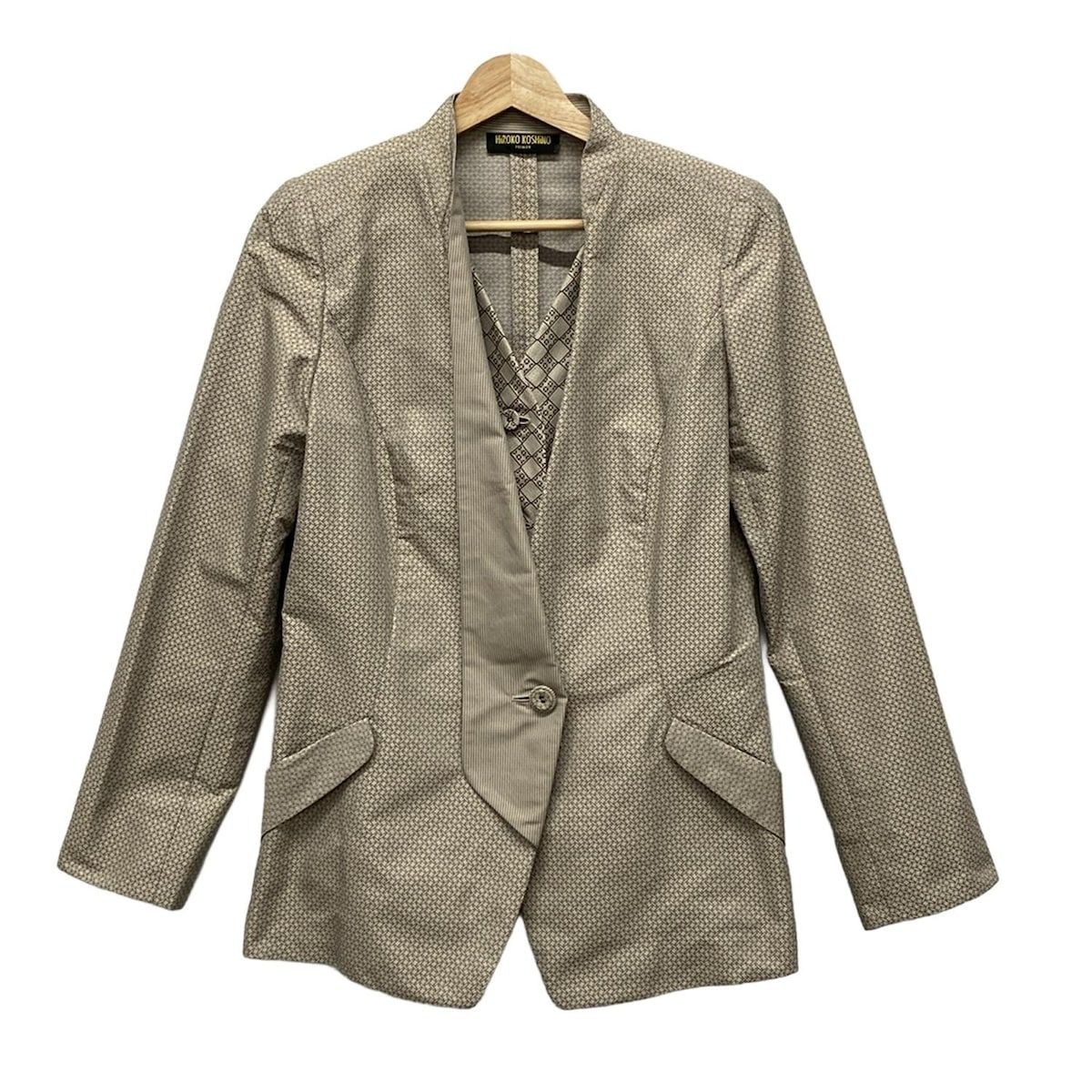 ヒロココシノHIROKO KOSHINO✨美品✨2WAYジャケット　毛100% ヒロココシノHIROKO KOSHINO✨美品✨2WAYジャケット 毛100%
