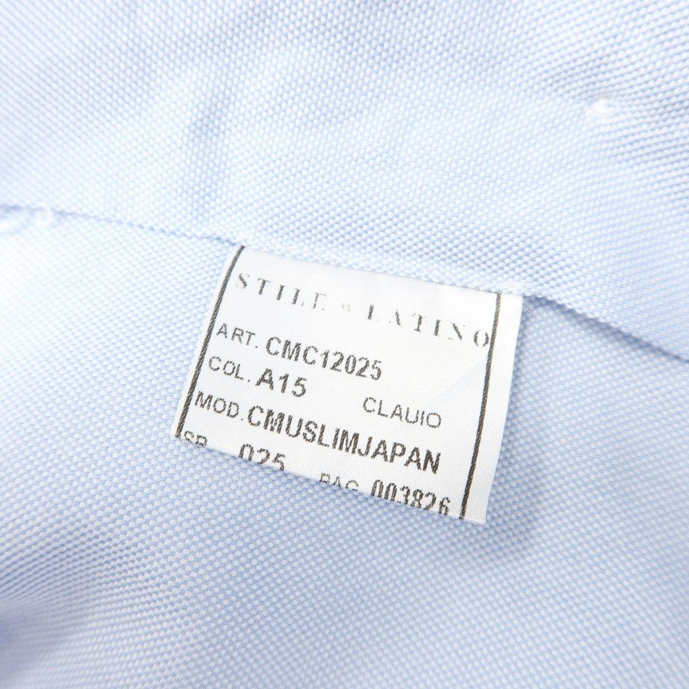 【中古】スティレ ラティーノ STILE LATINO レギュラーカラー ドレスシャツ ライトブルー【サイズ39】【メンズ】-9