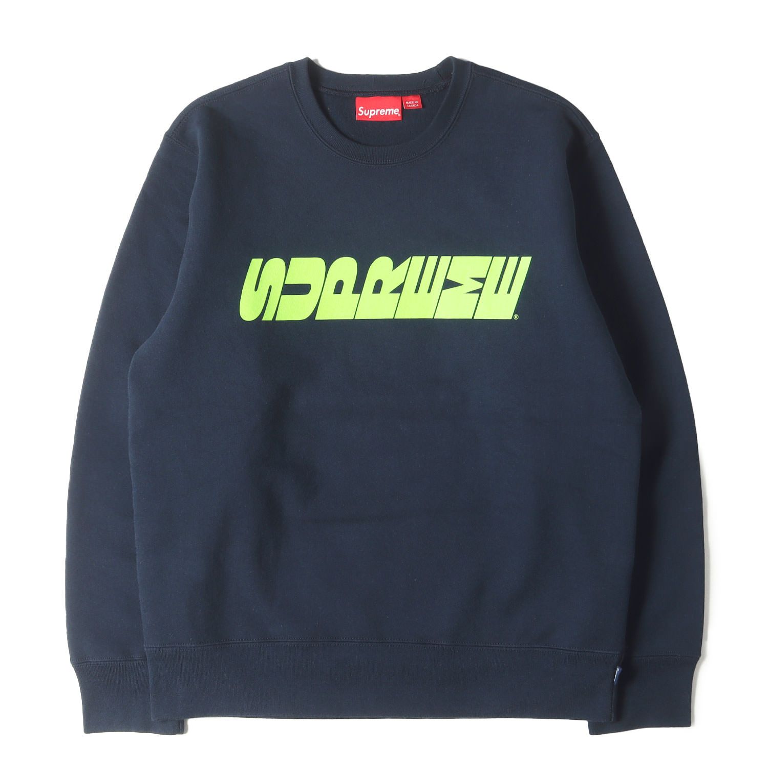 Supreme ネイビー ロゴスウェット 美品】Supreme シュプリーム スウェット ネイビー 紺 サイズ:M