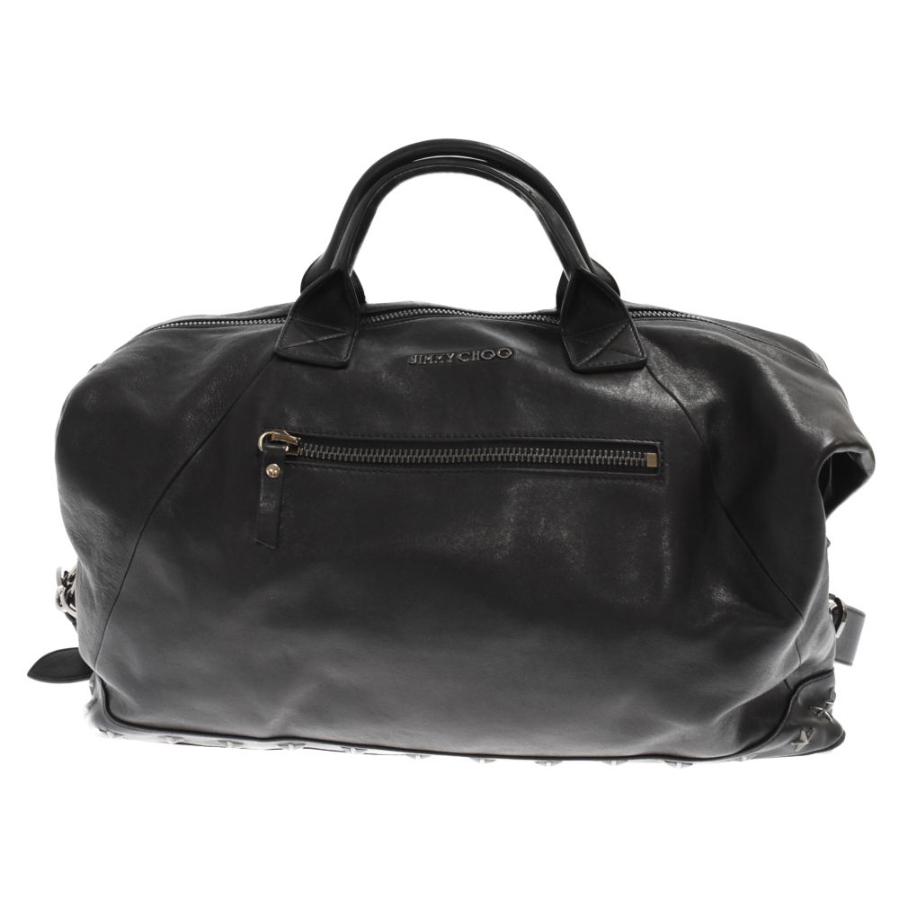 極美品 ジミーチュウ スタースタッズ ボストンバッグ 2way レザー ブラック JIMMY CHOO(ジミーチュウ) / スタースタッズ/オールブラック
