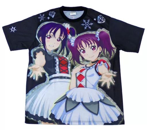 衣類 Saint Snow フルグラフィックTシャツ ブラック Lサイズ Hybrid Mind Market×ラブライブ!サンシャイン!! セレクトショップ