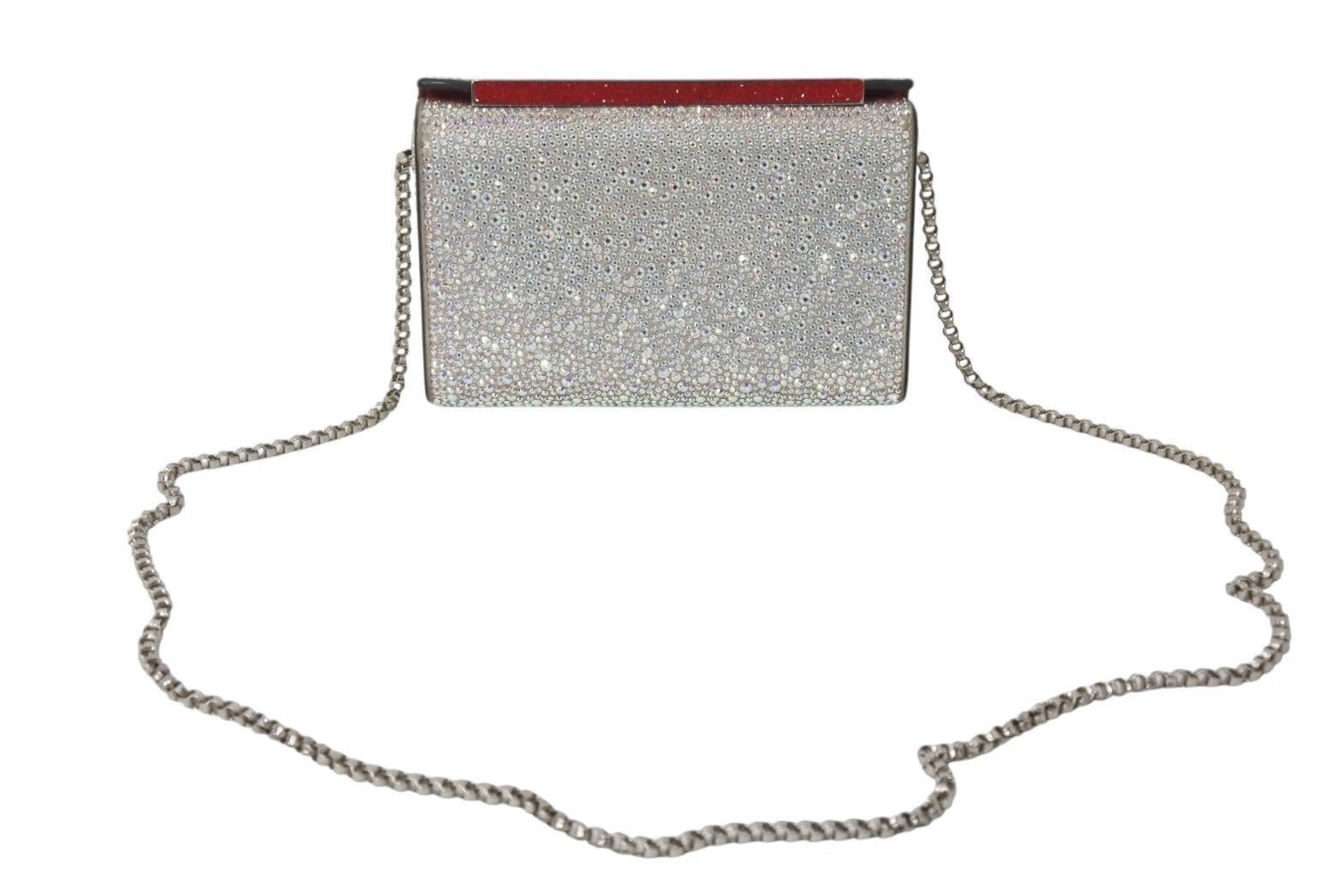 Christian Louboutin クリスチャンルブタン ショルダーバッグ パーティバッグ スワロフスキー 美品 中古 4c070796 Christian Louboutin クリスチャンルブタン ショルダーバッグ パーティ