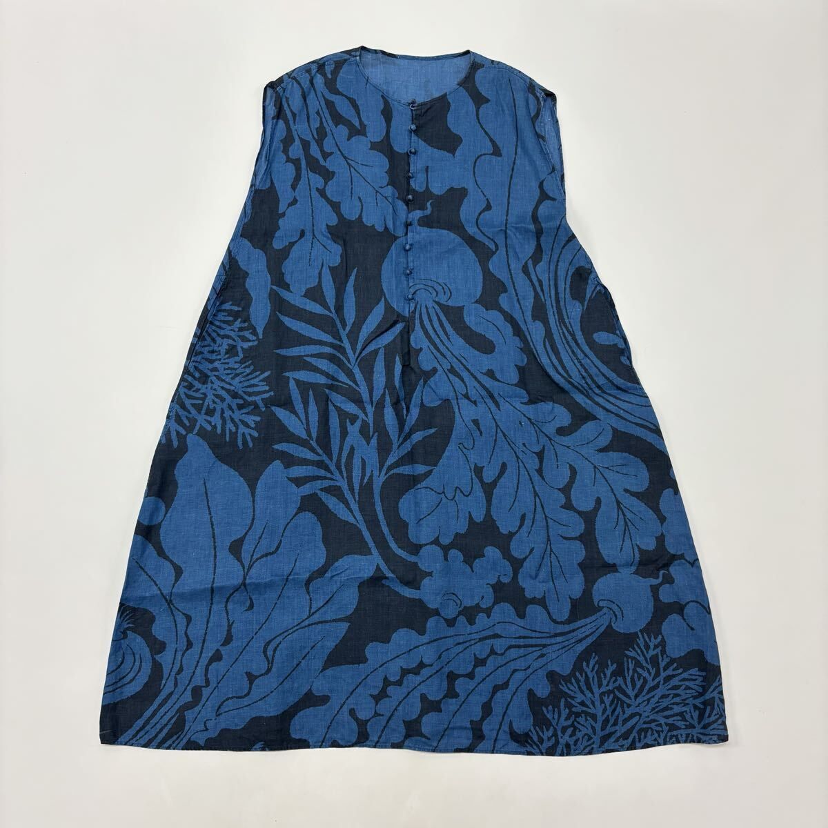 babaghuri ババグーリ JURGEN LEHL ヨーガンレール ベジタブル プリント ワンピース ふんわりとバルーンシルエットのワンピース M 710-0050