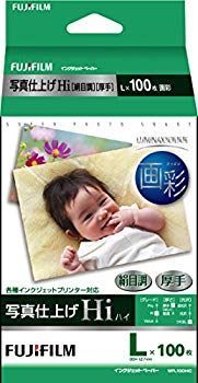 【中古】(未使用･未開封品)　FUJIFILM 写真用紙 画彩 絹目調 厚手 L 100枚 WPL100HIC gsx453j