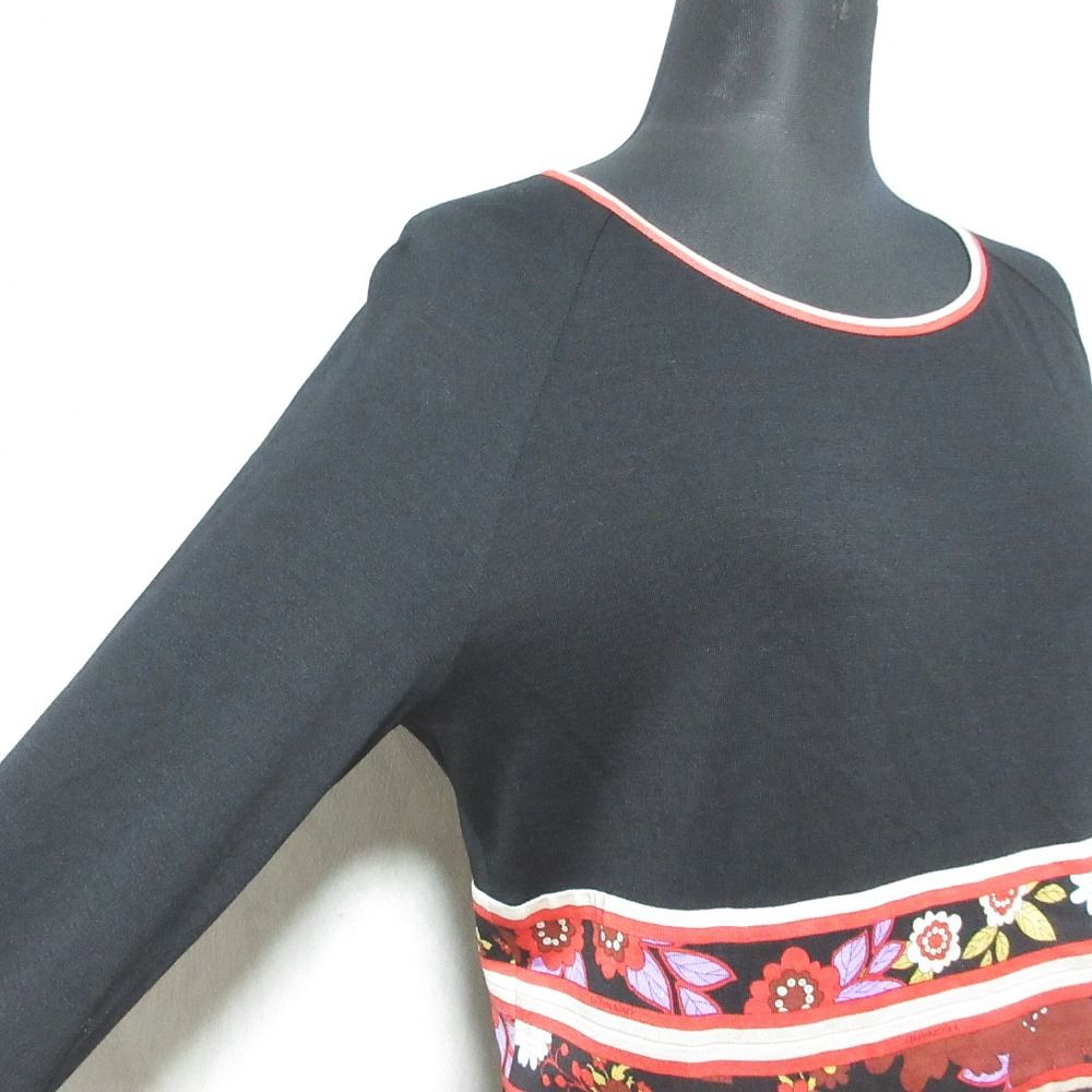 美品　LEONARD レオナール ウール　ニット　ワンピース LEONARD FASHION レオナール ウール ワンピース 0340351 サイズL