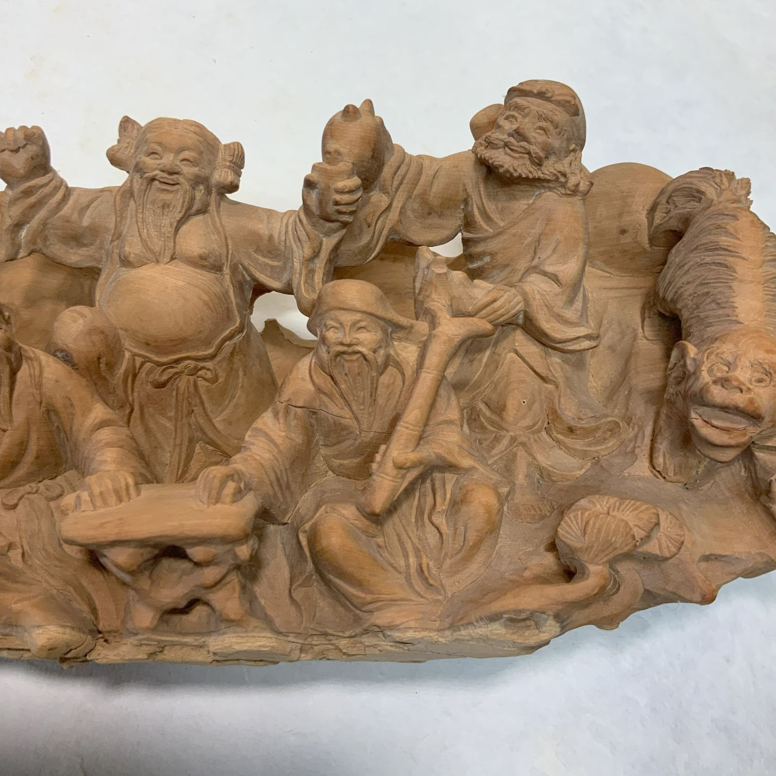 木彫り 七福神 船 置物 木彫り 七福神船 置物 桧製 : 仏像と縁起物の専門店 龍祥本舗