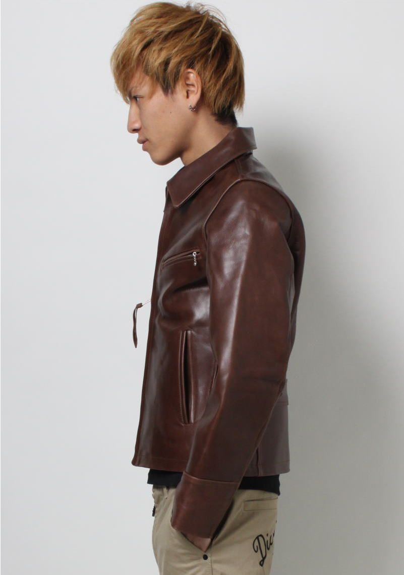 FREEDAMシングルライダーズ革ブラウン