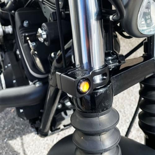 RAT EYE LED フォークマウント マーカーライト ブラック 49mmフォーク LAWEED_CL